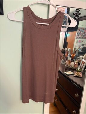 Target Ribbed Tank Top - Mauve Brown